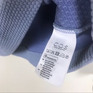 COS Tops - COS Honeycomb Boxy Long Sleeve Top Blue COS Tops - COS Honeycomb Boxy Long Sleeve Top Blue